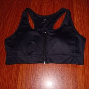 Black fila sports bra large